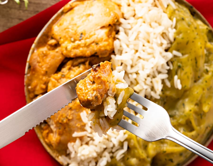 Frango Xadrez com Arroz Basmati (300g)