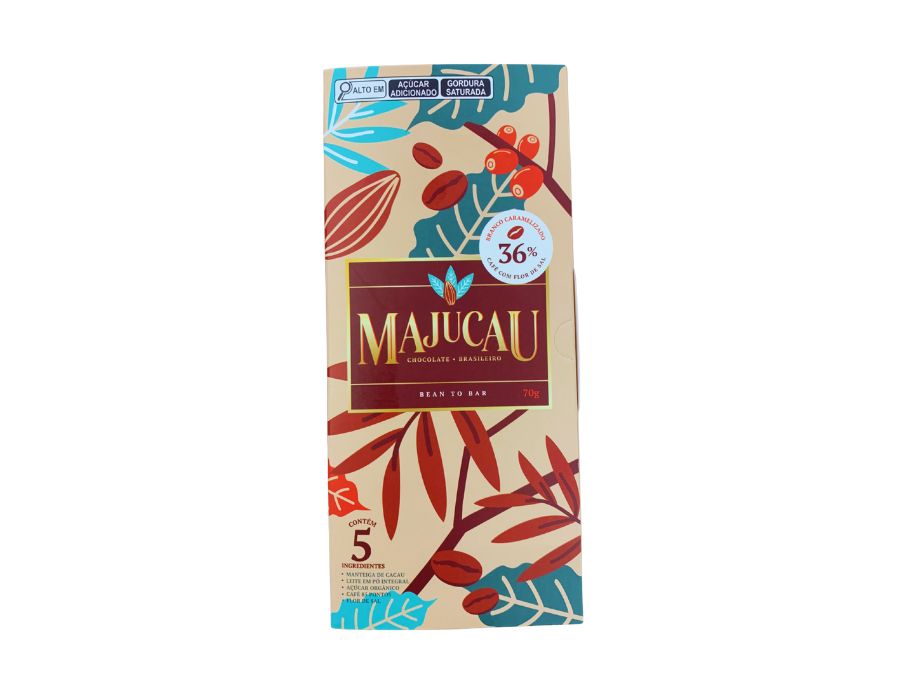 chocolate branco café e flor de sal 70g-majucau chocolate branco cafe e flor de sal 70g majucau