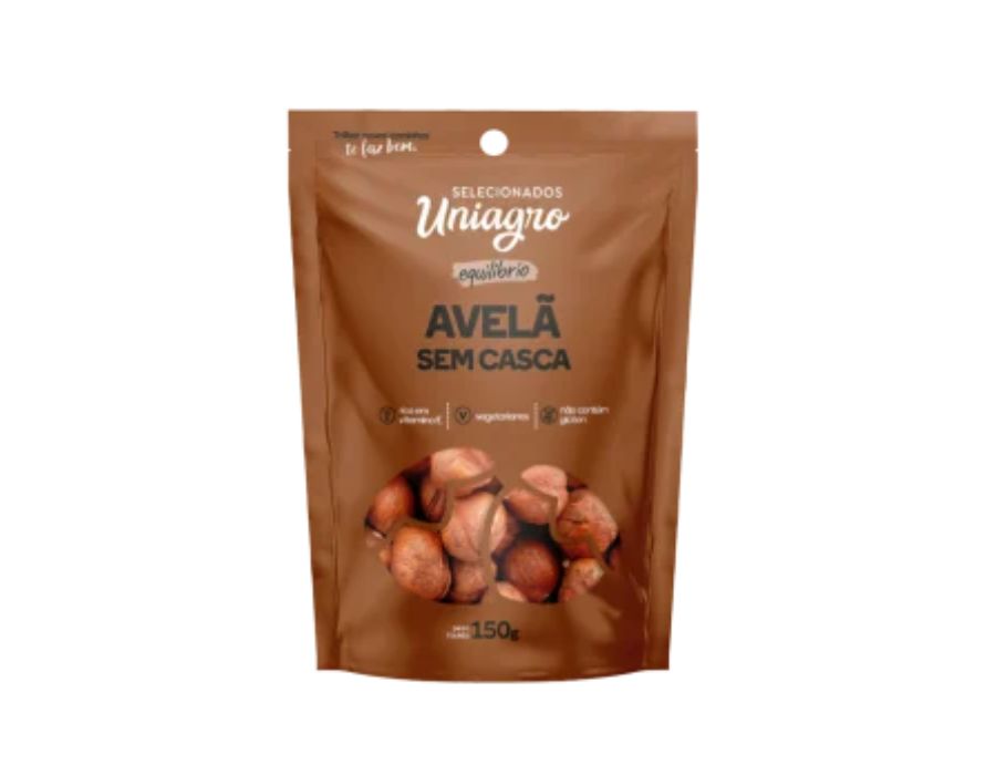avelã sem casca 120g-uniagro avela sem casca 120g uniagro