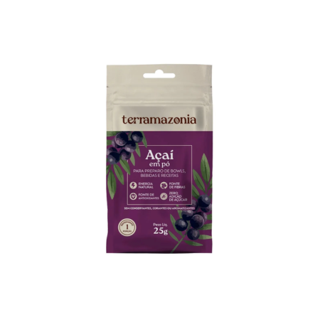 saches de açaí em pó 25g-terramazonia saches de acai em po 25g terramazonia