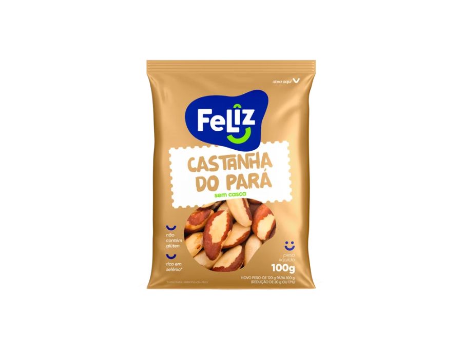 Castanha do Pará 100g - FELIZ Castanha do Para 100g FELIZ