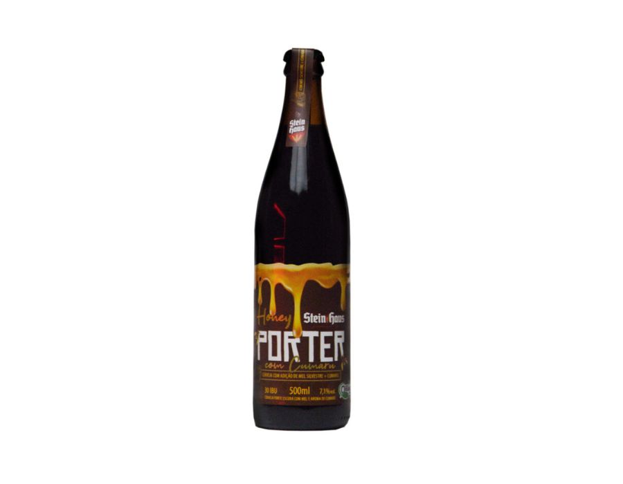 Cerveja honey porter com cumaru 500ml-stein haus Cerveja honey porter com cumaru 500ml stein haus
