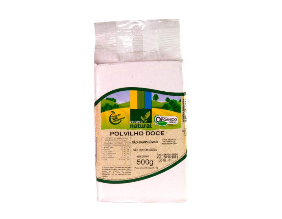 polvilho doce 500g-coopernatural polvilho doce 500g coopernatural