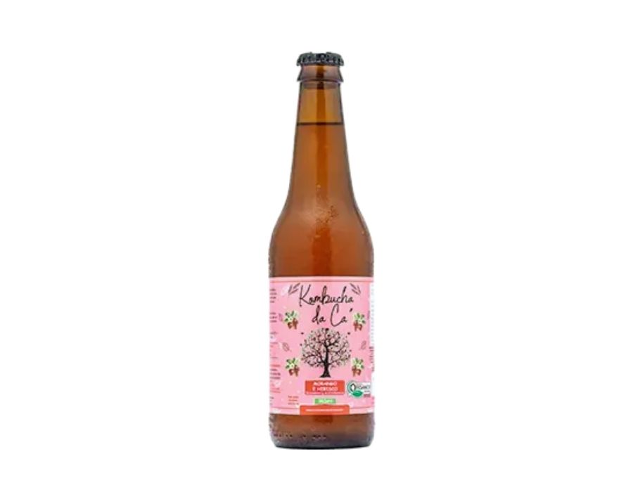 Kombucha da Cá - Morango com Hibisco 365ml Kombucha da Ca Morango com Hibisco 365ml