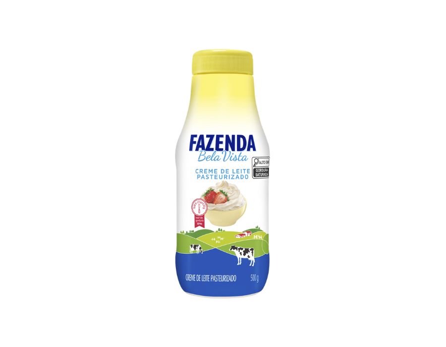 Creme de Leite Pasteurizado 500g - FAZENDA BELA VISTA Creme de Leite Pasteurizado 500g FAZENDA BELA VISTA